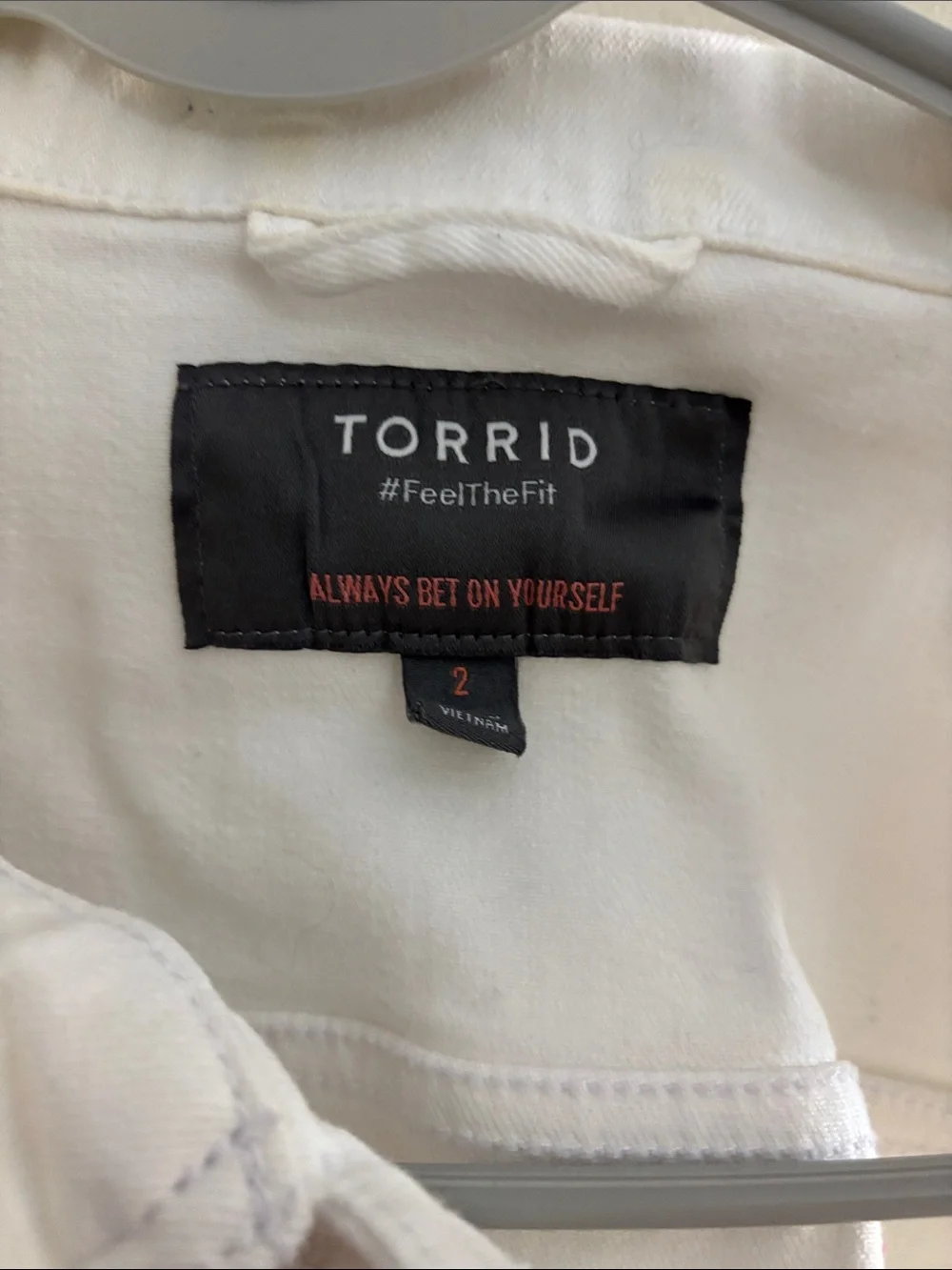 Torrid White Denim Vest with Button Front - Picture 4 of 4